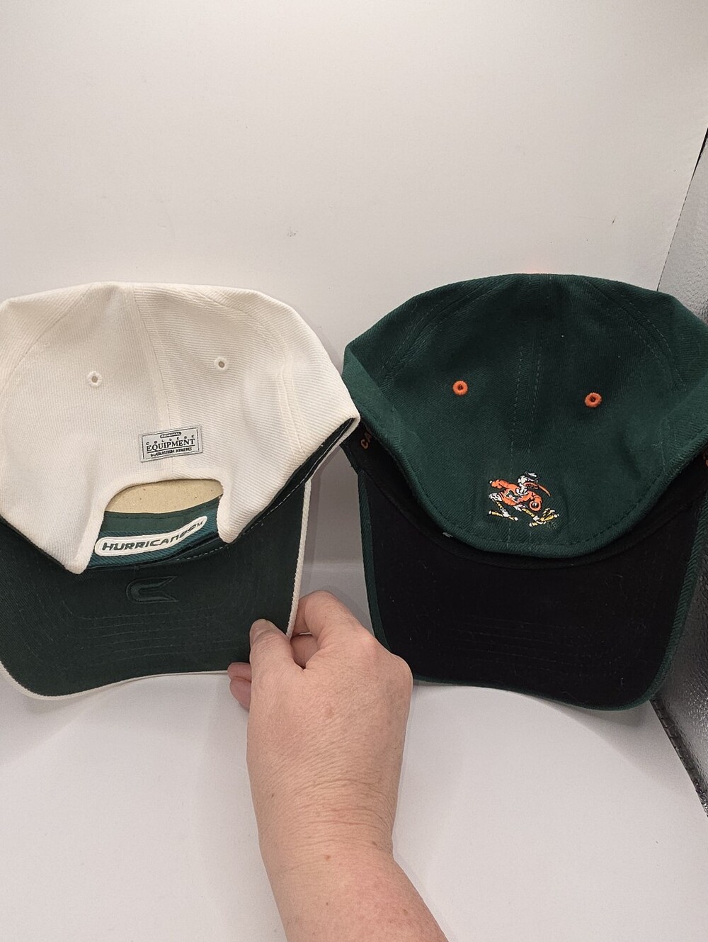 2 Miami Hurricanes Hats Top Of The World One-Fit, Colosseum Adjustable - Picture 2 of 6
